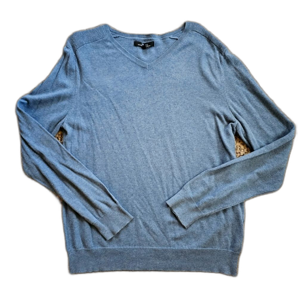 Marc Anthony Cashmere Blend V-neck Sweater Sky Blue Pullover Size Large